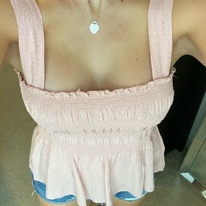 Pink babydoll top
